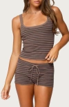 Edikted Lillian Stripe Camisole In Brown
