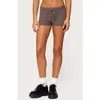 Edikted Lillian Stripe Knit Shorts In Brown