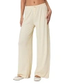 Edikted Lilou Pointelle Pants In Yellow