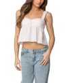 Edikted Linn Gingham Babydoll Tank In Light Pink