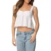 Edikted Linn Gingham Babydoll Tank In Light Pink