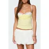 Edikted Linnea Layered Contrast Lacey Bra Top
