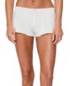 Edikted Linny Contrast Pointelle Shorts In White