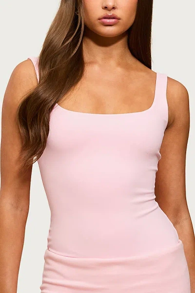 Edikted Liona Square Neck Bodysuit In Pink, Women's At Urban Outfitters