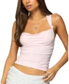 Edikted Liza Knotted Cowl Neck Top