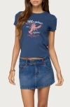 Edikted Lobster Club Graphic T-shirt In Blue