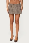 Edikted Lockette Plaid Pleated Miniskort In Multi