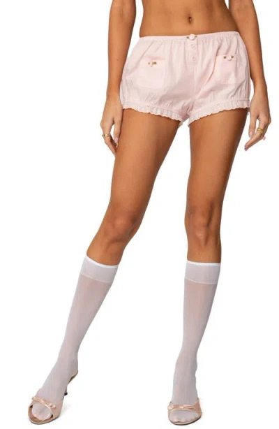 Edikted Lona Bloomer Shorts In Light-pink