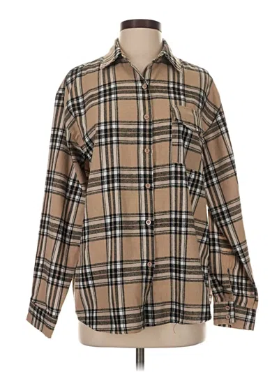 Pre-owned Edikted Long Sleeve Blouse In Brown