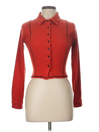 Pre-owned Edikted Long Sleeve Blouse In Red