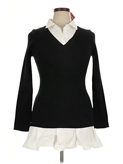 Edikted Long Sleeve Top Black Collared Neckline Tops
