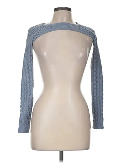 Pre-owned Edikted Long Sleeve Top Blue Boatneck Tops