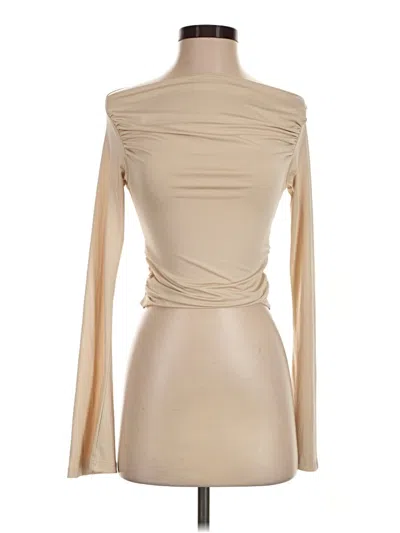 Pre-owned Edikted Long Sleeve Top Tan Turtleneck Tops
