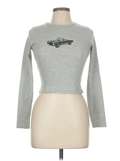 Pre-owned Edikted Long Sleeve T-shirt In Gray