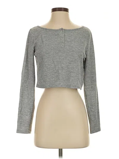 Pre-owned Edikted Long Sleeve T-shirt In Gray