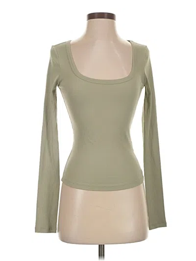Edikted Makenna Rib Scoop Neck Top In Green