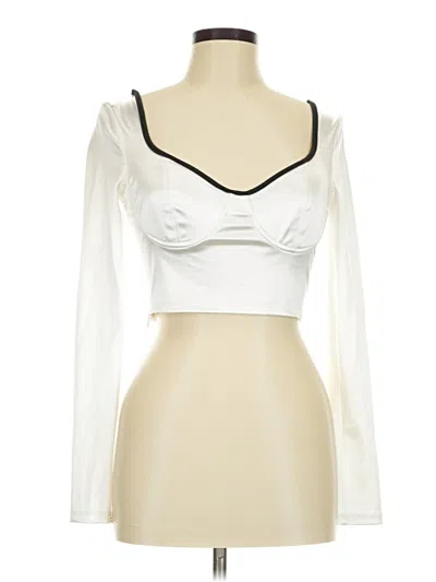Pre-owned Edikted Long Sleeve T-shirt In Ivory