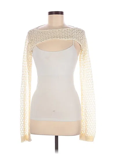 Pre-owned Edikted Long Sleeve T-shirt In Ivory