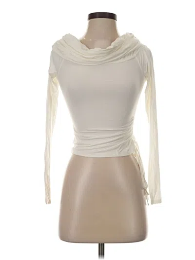 Pre-owned Edikted Long Sleeve Turtleneck In Ivory
