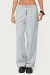 Edikted Lorelle Wide Leg Sweatpants In Gray/melange, Women's At Urban Outfitters In Gray