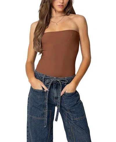 EDIKTED LOREN STRAPLESS RIBBED BODYSUIT