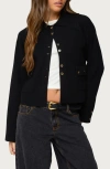 Edikted Lorne Compact Knit Jacket In Black