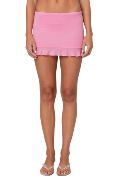 Edikted Loullie Ruffle Miniskirt In Pink