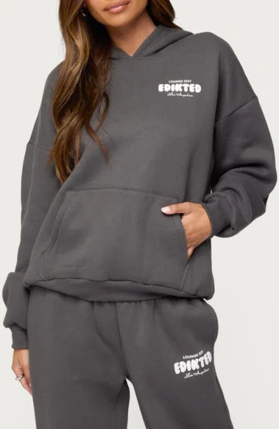 EDIKTED EDIKTED LOUNGE EDIT LOGO GRAPHIC HOODIE