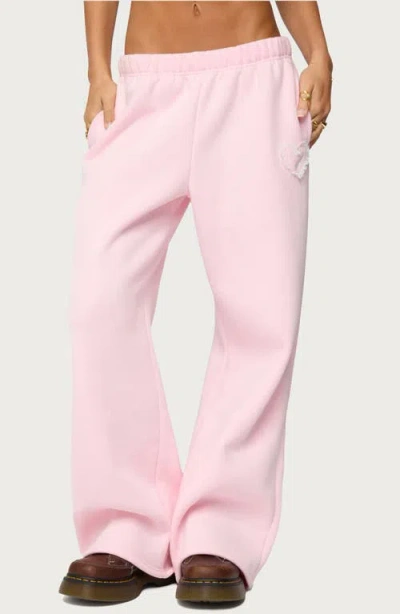 Edikted Love  Wide Leg Sweatpants In Multi