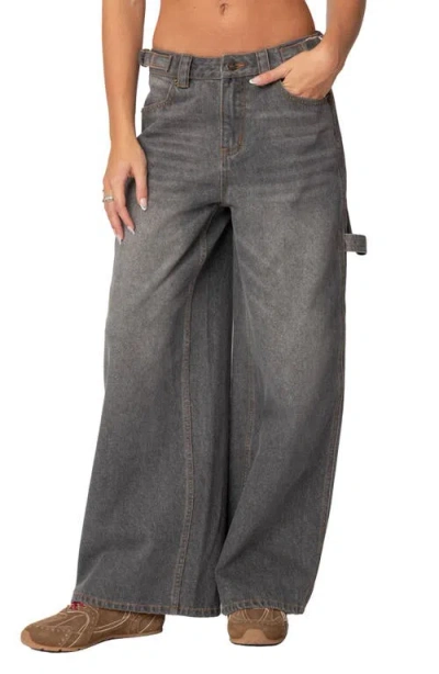 EDIKTED EDIKTED LOW RISE NONSTRETCH BAGGY CARPENTER JEANS
