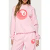 Edikted Lucky 8 Oversize Hoodie In Pink