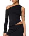 Edikted Lucretia Asymmetric Off The Shoulder Top In Black