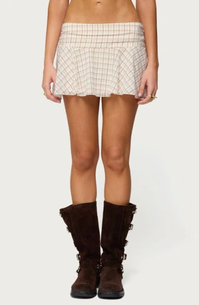 Edikted Lulah Plaid Miniskirt In Multi
