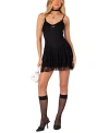 Edikted Lyla Lace Corset Mini Dress In Black