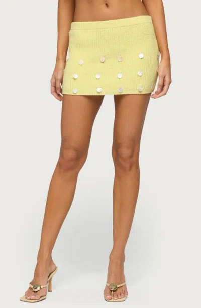 Edikted Lylah Charm Knit Miniskirt In Multi
