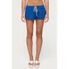 Edikted Lynette Cutoff Shorts In Blue