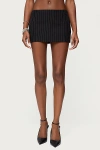 Edikted Maeve Pinstripe Mini Skort In Black, Women's At Urban Outfitters In Black