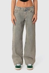 Edikted Magda Low Rise Acid Wash Jeans In Blue, Women's At Urban Outfitters