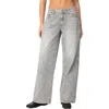 Edikted Magda Low Rise Wide Leg Jeans In Gray-washed