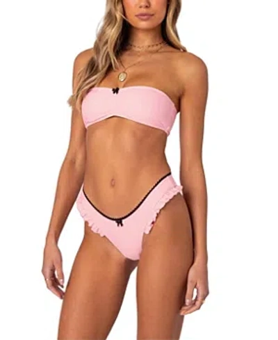 Edikted Maggie Bandeau Bikini Top In Light Pink