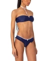 Edikted Maggie Bandeau Bikini Top In Navy