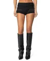 Edikted Maisley Sheer Lace Shorts In Black