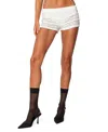Edikted Maisley Sheer Lace Shorts In White
