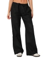 Edikted Women's Maison Straight Leg Linen Pants In Black