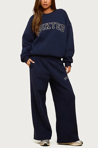 Edikted Major Sweatshirt In Navy, Women's At Urban Outfitters In Blue