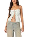 Edikted Malmo Tie Front Camisole In Mix