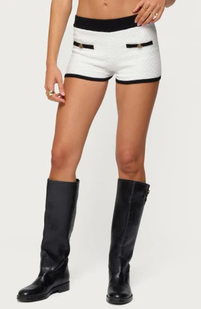 EDIKTED EDIKTED MARA TEXTURED CONTRAST TRIM KNIT SHORTS