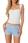 Edikted Marcella Wide Strap Mesh Corset In White