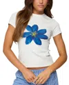 Edikted Marelle Flower Graphic T-shirt In White