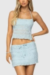 Edikted Mari Ruffle Chiffon Mini Skirt